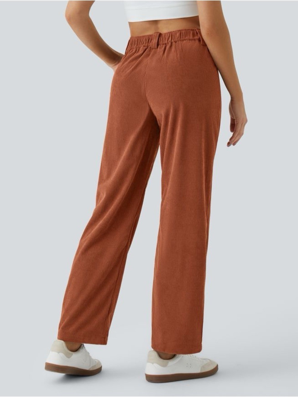 NWT HALARA Mid Rise Zipper Pocket Corduroy Casual Pants Size Medium - Picture 2 of 11